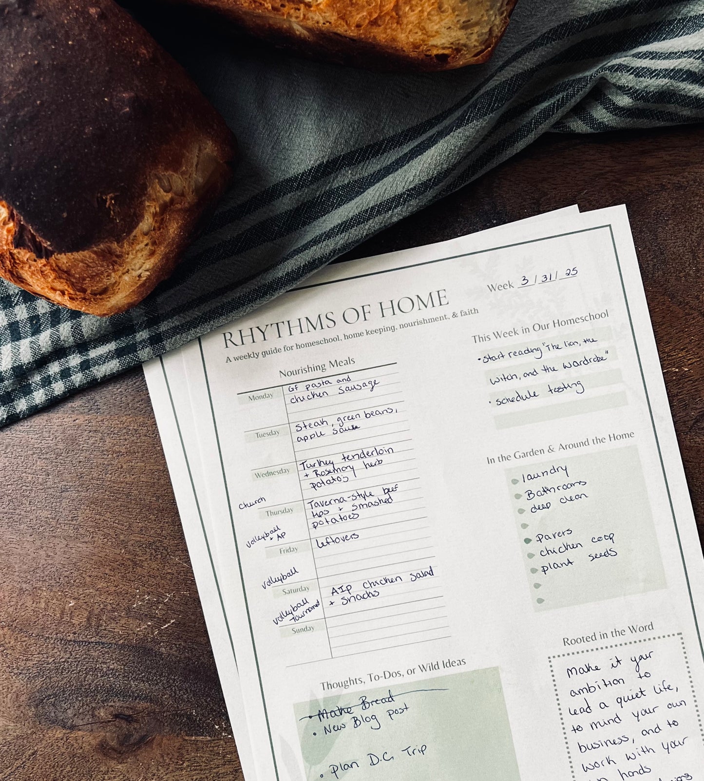 Rhythms of Home: A Weekly Guide for Faithful Homemaking