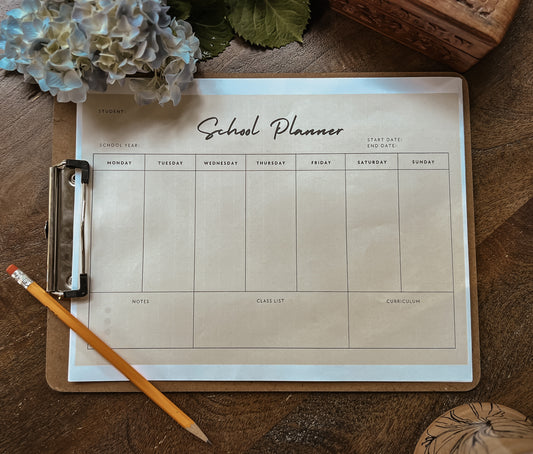 School Planner: A Simple Weekly Layout for Intentional Homeschooling